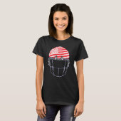 USA Fußball Helm Sporthafen Frauen T-Shirt (Vorne ganz)