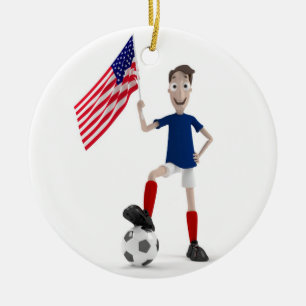USA-Fußball Keramik Ornament