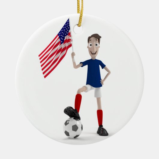 USA-Fußball Keramik Ornament (Vorne)