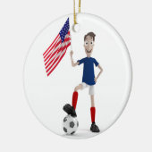 USA-Fußball Keramik Ornament (Links)