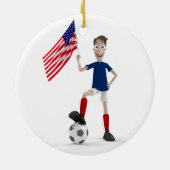 USA-Fußball Keramik Ornament (Hinten)