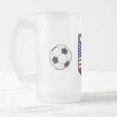 USA-Fußball-mattiertes Getränk Stein Mattglas Bierglas (Links)