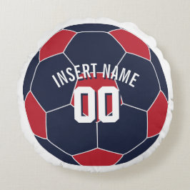USA Fußball Name Rundes Kissen