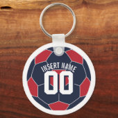 USA Fußball Name Schlüsselanhänger (Rückseite)