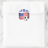 usa Fußball Runder Aufkleber (Tasche)