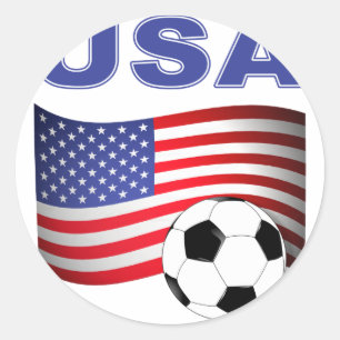 usa Fußball Runder Aufkleber