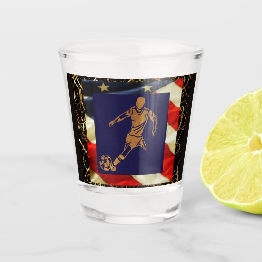 USA FUSSBALL SCHNAPSGLAS (Vorderseite)