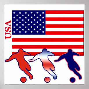 USA-Fußball-Spieler Poster