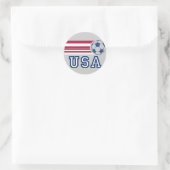 USA Fußball-Sticker Runder Aufkleber (Tasche)