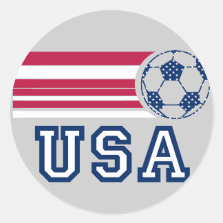 USA Fußball-Sticker Runder Aufkleber