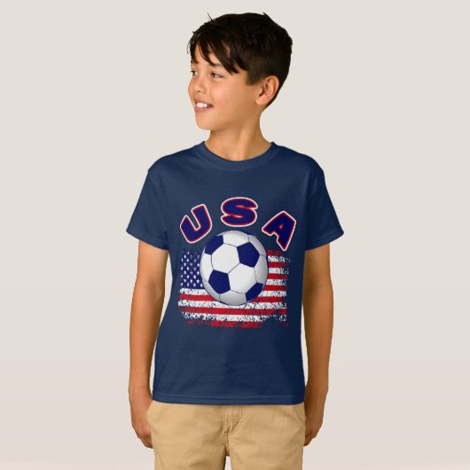USA-FUSSBALL T-Shirt (Vorne ganz)