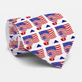 USA Fußball und Flagge Krawatte (Gerollt)