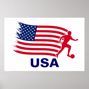 USA-Fußballflagge Poster