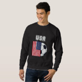USA-Fußballteamflagge Sweatshirt (Vorne ganz)