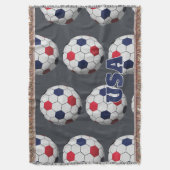 USA Fußballtrikot Decke (Vorderseite Vertikal)