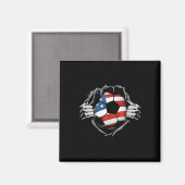 Usa Fußballtrikot Us Support  Magnet (Vorderseite/Rückseite)