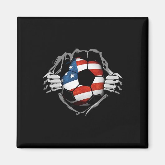 Usa Fußballtrikot Us Support  Magnet (Vorne)
