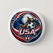 USA-Fußballturnier-Rundbutton Button (Vorderseite)