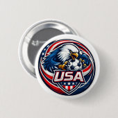 USA-Fußballturnier-Rundbutton Button (Vorne & Hinten)