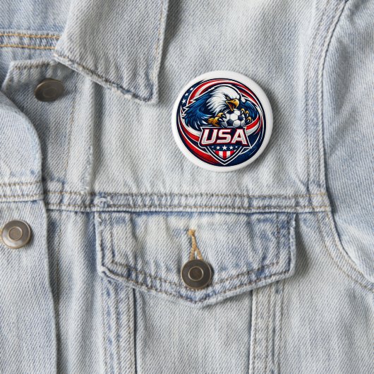 USA-Fußballturnier-Rundbutton Button (Beispiel)