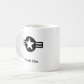 USA Game On Black Kaffeetasse (Vorderseite Links)