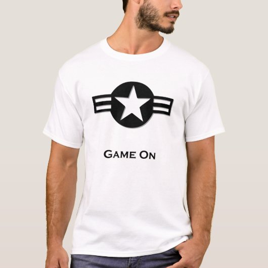USA Game On Black T-Shirt (Vorderseite)