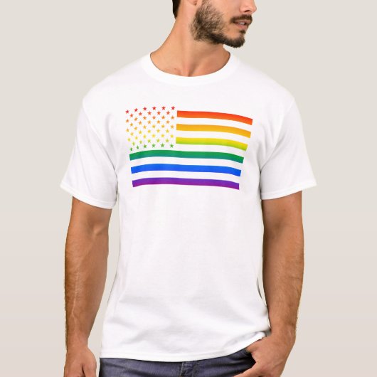USA Gaytriotic Rainbow Pride T-Shirt (Vorderseite)