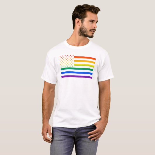 USA Gaytriotic Rainbow Pride T-Shirt (Vorne ganz)