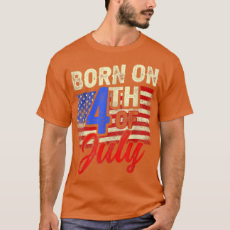 USA Geboren am 4. Juli Unabhängigkeitstag der Vete T-Shirt