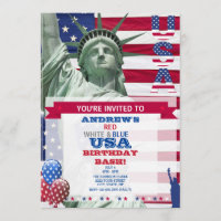 USA Geburtstagseinladung