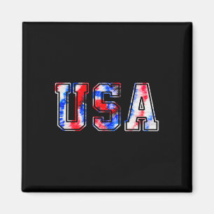 Usa Gefärbte Krawatte Patriotic Red White Blue 4.  Magnet