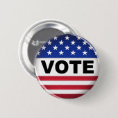 USA gehen Abstimmung - Knopf Button (Vorne & Hinten)