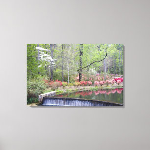 USA, Georgia, Pine Mountain. Ein kleiner Wasserfal Leinwanddruck