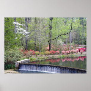 USA, Georgia, Pine Mountain. Ein kleiner Wasserfal Poster