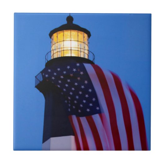 USA, Georgia, Tybee Insel, Flagge, die 2 fliegt Fliese (Vorderseite)