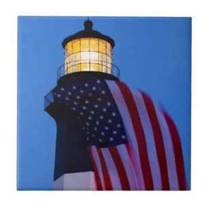 USA, Georgia, Tybee Island, Flagge weht 2 Fliese