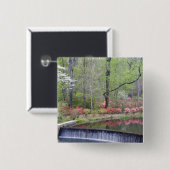 USA, Georgien, Pine Mountain. Ein kleiner Wasserfa Button (Vorne & Hinten)