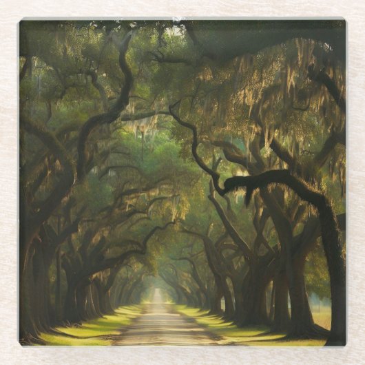 USA, Georgien, Savannah, Eine eiserne Fahrbahn Glasuntersetzer (Vorderseite)