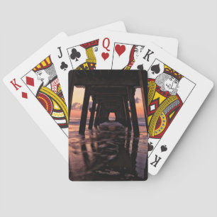 USA, Georgien, Tybee Island, Pier auf Tybee Island Spielkarten