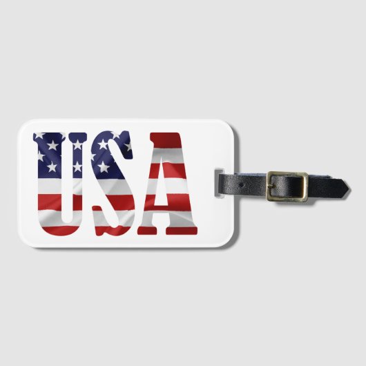 USA GEPÄCKANHÄNGER (Vorderseite (Horizontal))