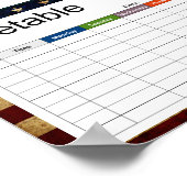 USA/gepanzerte Flagge Zeitplan Poster (Ecke)