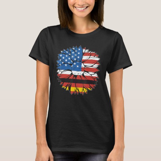 USA Germany Flag German American Von Steuben Day 6 T-Shirt (Vorderseite)