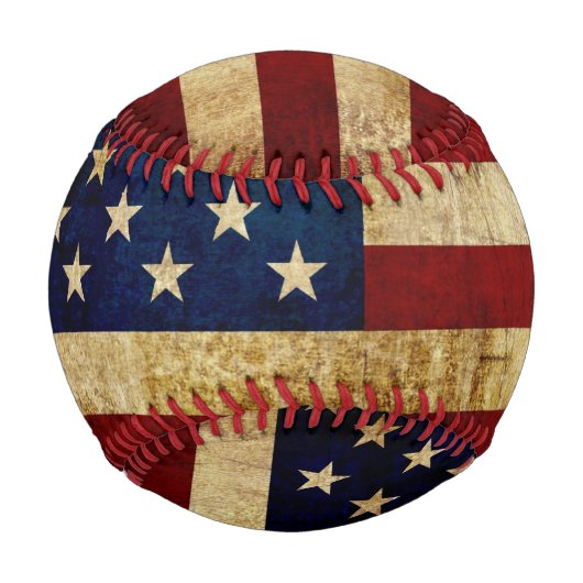 USA/gerundete Flagge Baseball (Rückseite)