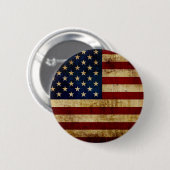 USA/gerundete Flagge Button (Vorne & Hinten)