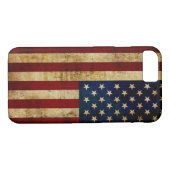 USA/gerundete Flagge Case-Mate iPhone Hülle (Rückseite (Horizontal))