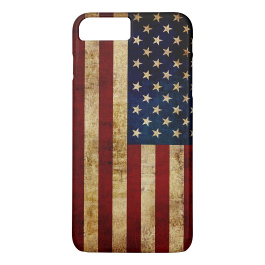 USA/gerundete Flagge Case-Mate iPhone Hülle (Rückseite)