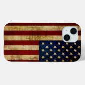 USA/gerundete Flagge Case-Mate iPhone Hülle (Rückseite (Horizontal))