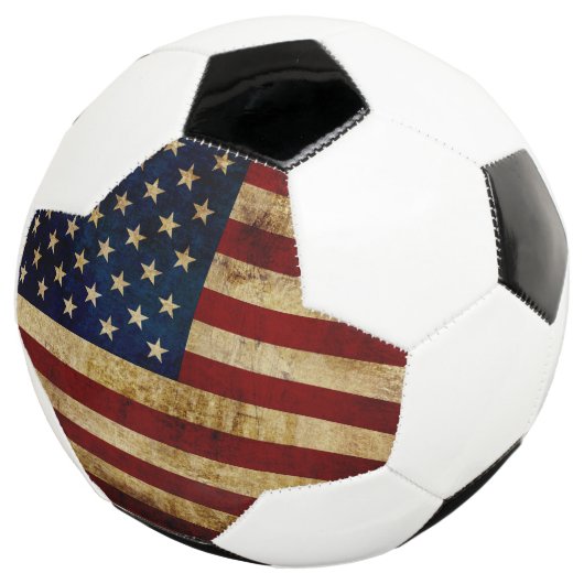 USA/gerundete Flagge Fußball (Dreiviertel)
