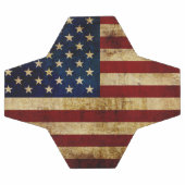 USA/gerundete Flagge Fußball (Flach)