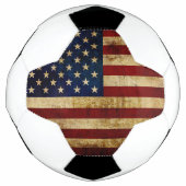USA/gerundete Flagge Fußball (Vorderseite)